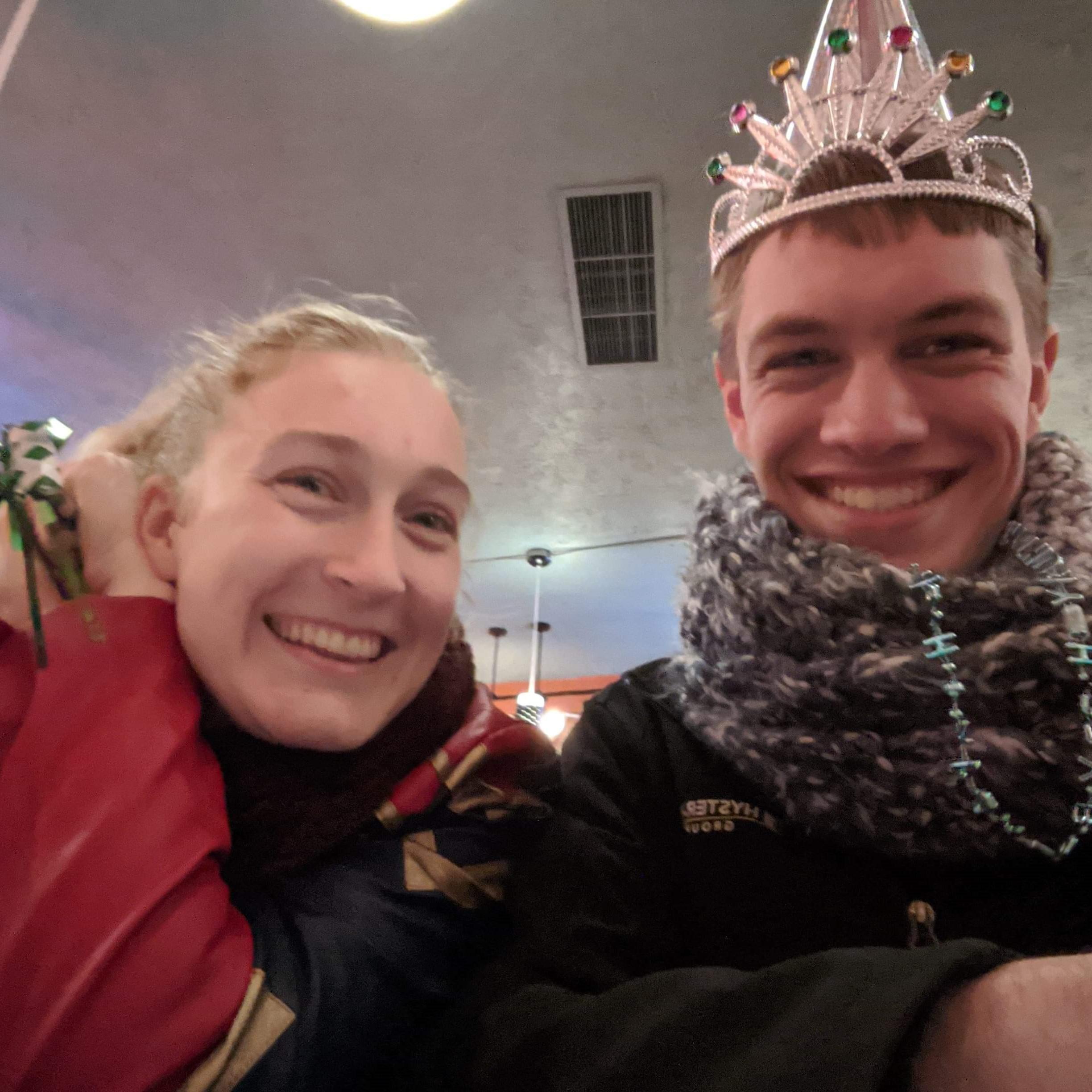 Caleb threw a surprise birthday party for Kristina... and he looked great in the birthday girl tiara!