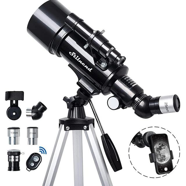 Telescope 70mm Aperture 500mm - for Kids & Adults Astronomical refracting Portable Telescopes AZ Mount Fully Multi-Coated Optics, with Tripod Phone Adapter, Wireless Remote, Carrying Bag