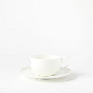 WEST ELM - Rim Bone China Espresso Cup + Saucer Set