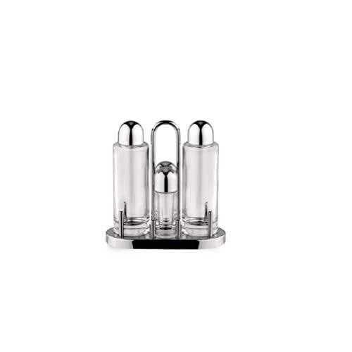 Alessi 4 Piece Condiment Set, Silver