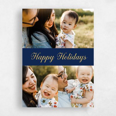 Navy, Blue Holiday Card - Sunview Foil