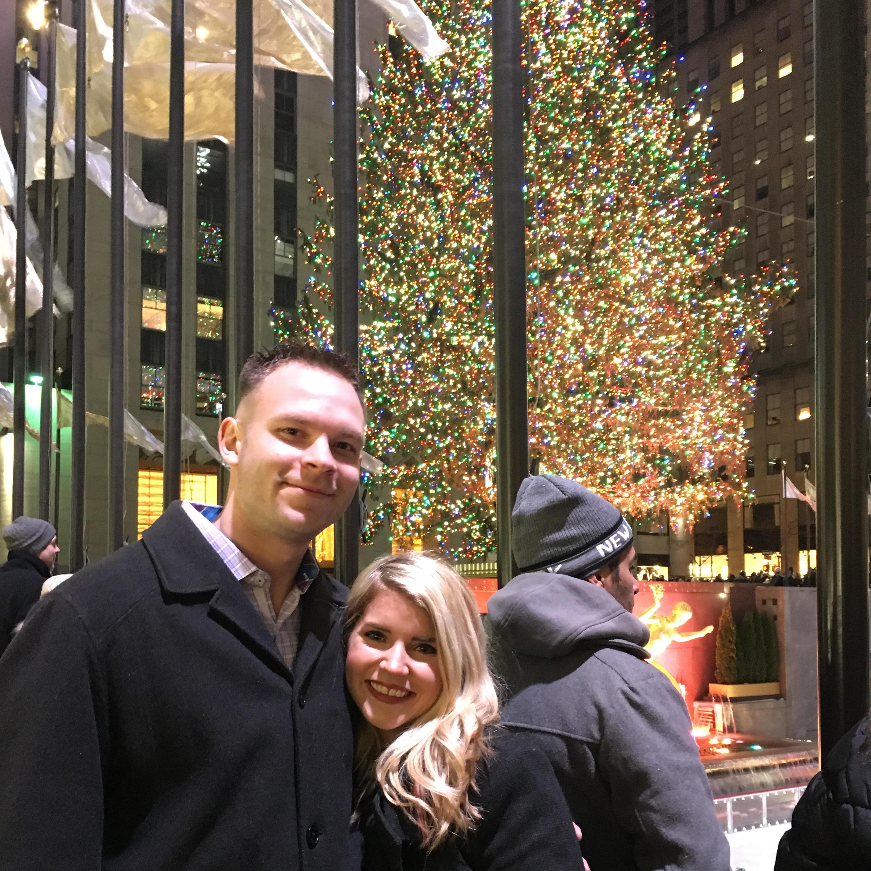 Engagement night at Rockefeller Center
