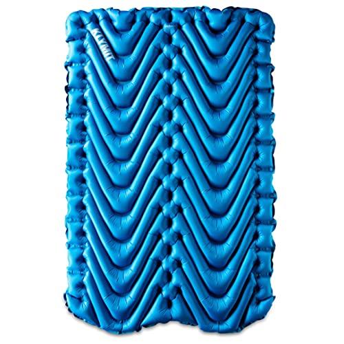 KLYMIT Double V Sleeping Pad, 2 Person, Double Wide (47 inches), Lightweight Comfort for Car Camping, Two Person Tents, Travel, and Backpacking