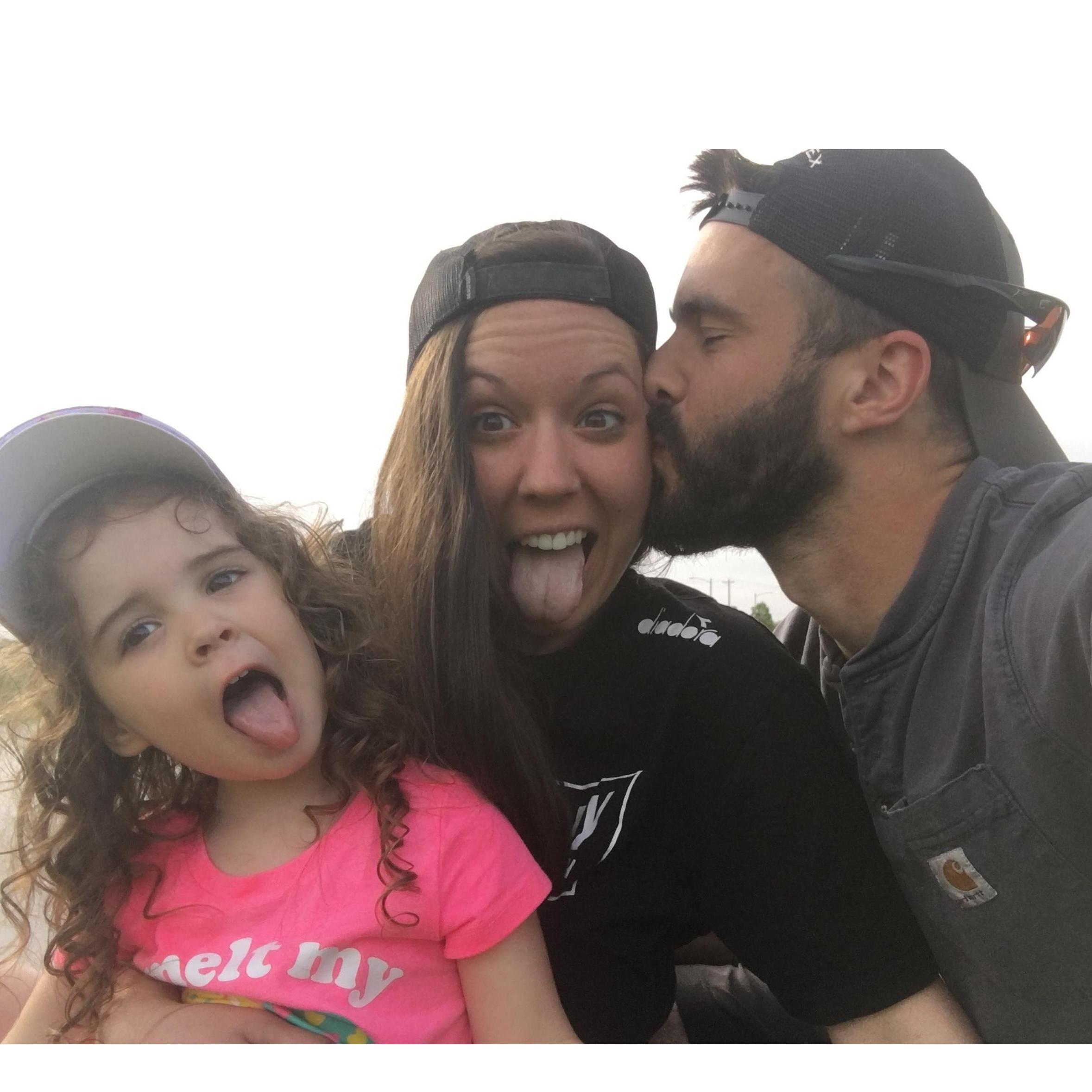 This was the first day Reagan ever fished.  She almost caught a largemouth bass with a topwater lure...he swallowed her lure...that didn't have a hook in it! She's a natural!