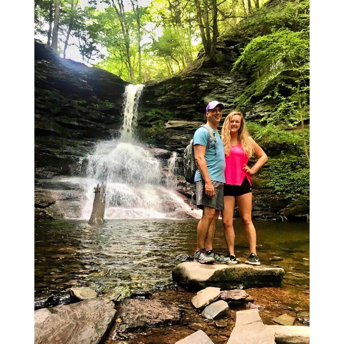 Our first hike at Rickett's Glen. Doug "saved Emma's life" shortly after this photo was taken as she tripped over the edge of a fall!
