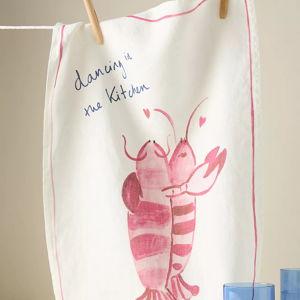 Dinette Lobster Linen Dish Towel