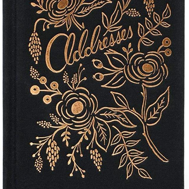 Raven Address Book with Book Cloth Cover by Rifle Paper Co.