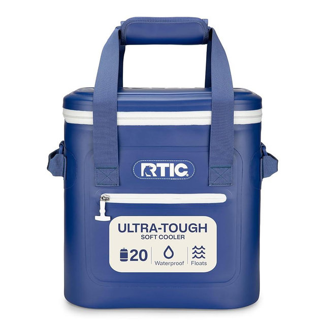 RTIC Ultra-Tough Soft Cooler 20 Can, Insulated Bag Portable Ice Chest Box for Lunch, Beach, Drink, Beverage, Travel, Camping, Picnic, Car, Trips, Floating Cooler Leak-Proof with Zipper