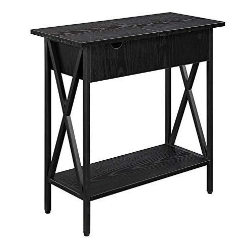 Convenience Concepts Tucson Electric Flip Top End Table, Black