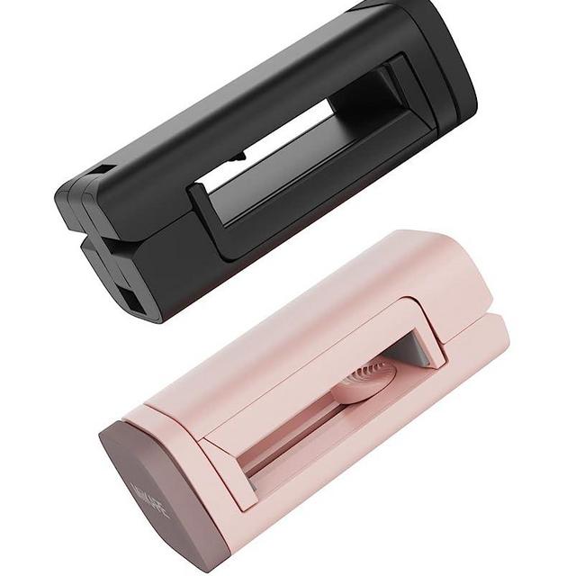 MiiKARE 2 Pack Airplane Travel Essentials Phone Holder (Black+Pink), Universal Handsfree Phone Mount for Flying with 360 Degree Rotation, Travel Accessory for Airplane, Travel Must Haves Phone Stand