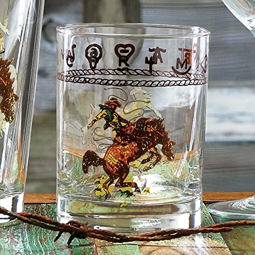 BLACK FOREST DECOR Bronco Buster Double Old Fashioned (Set of 4)