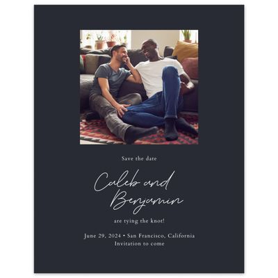 Black Wedding Digital Save the Date - Alyeska Photo