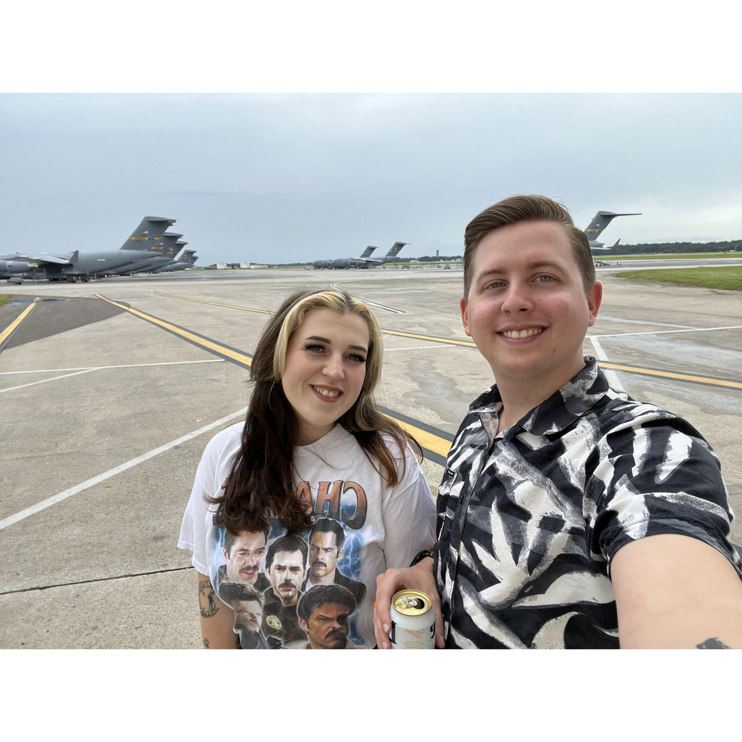 Enjoying our time on the Charleston Air Force Base flightline during a military event
