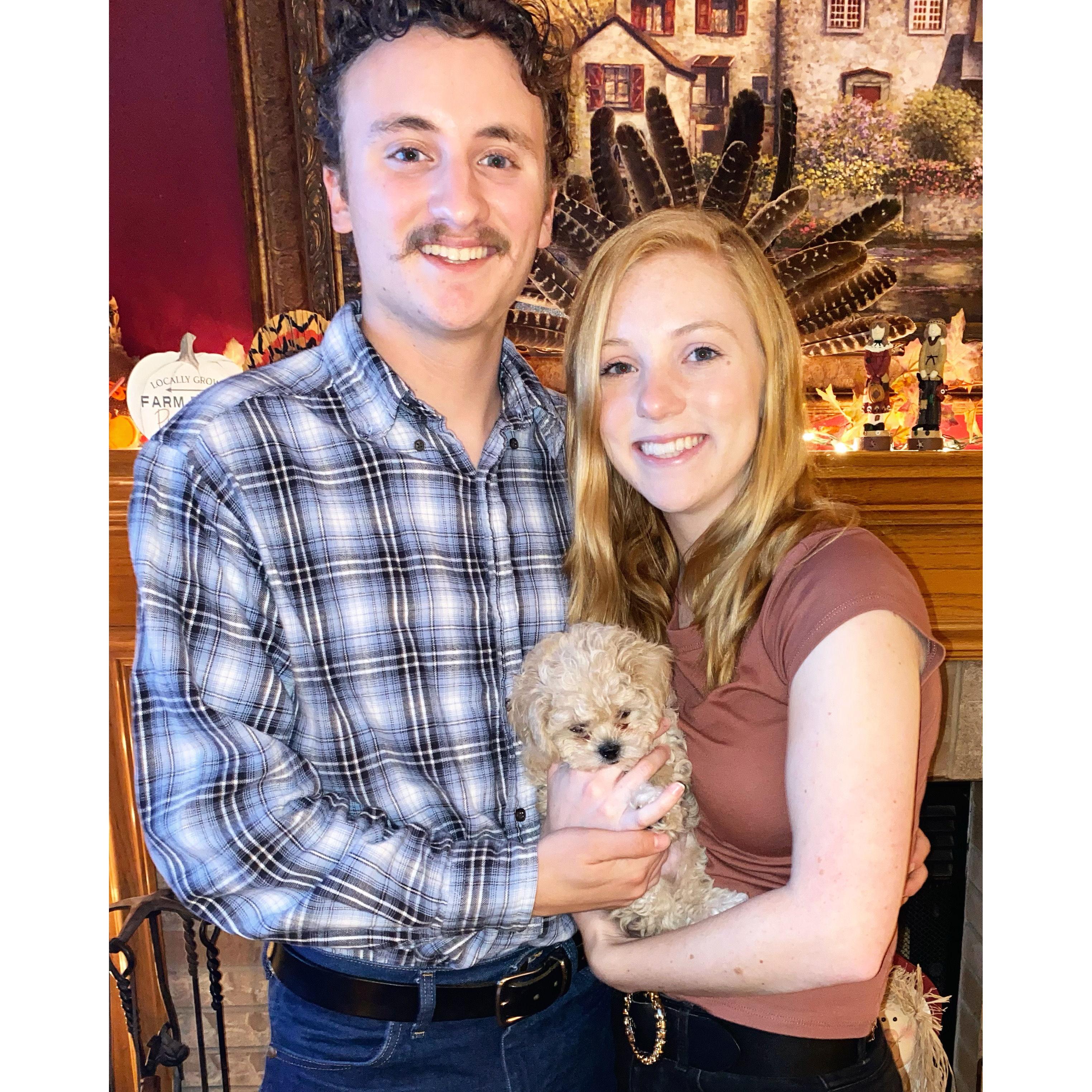 The night we picked up our sweet Derry!