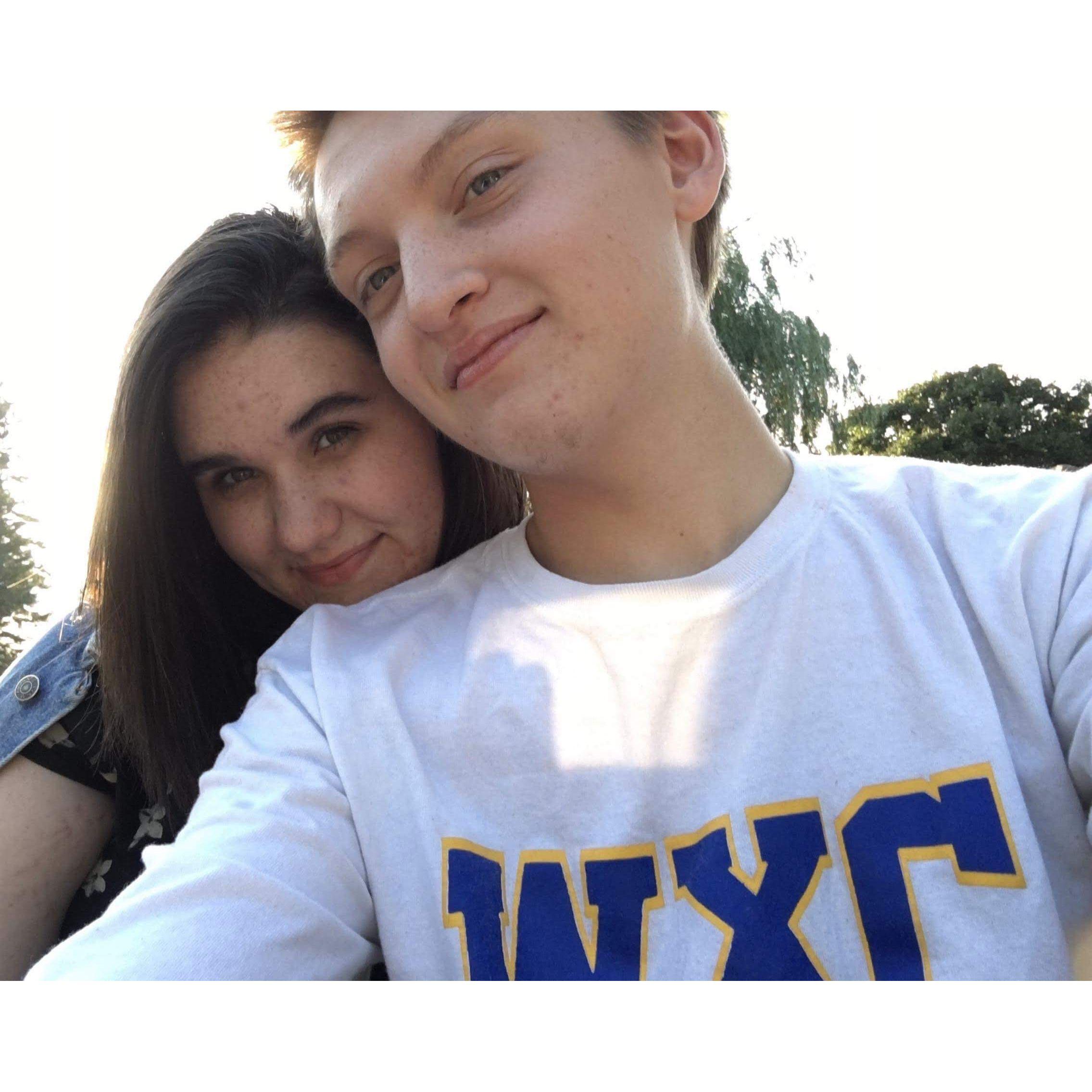 One of the first photos we have together (one year into dating)