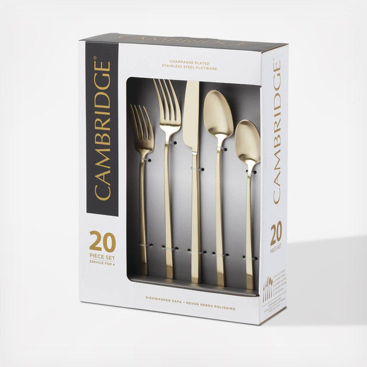 Cambridge Silversmiths, Damaris 20-Piece Flatware Set, Service for