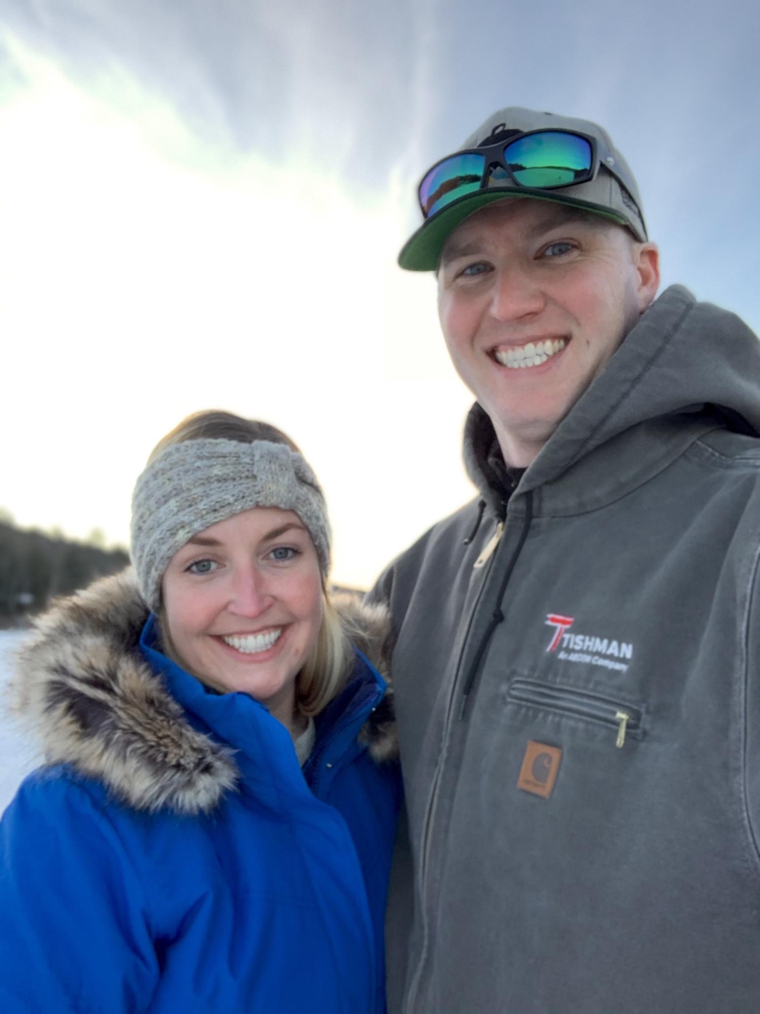 Ice fishing on Newfound Lake