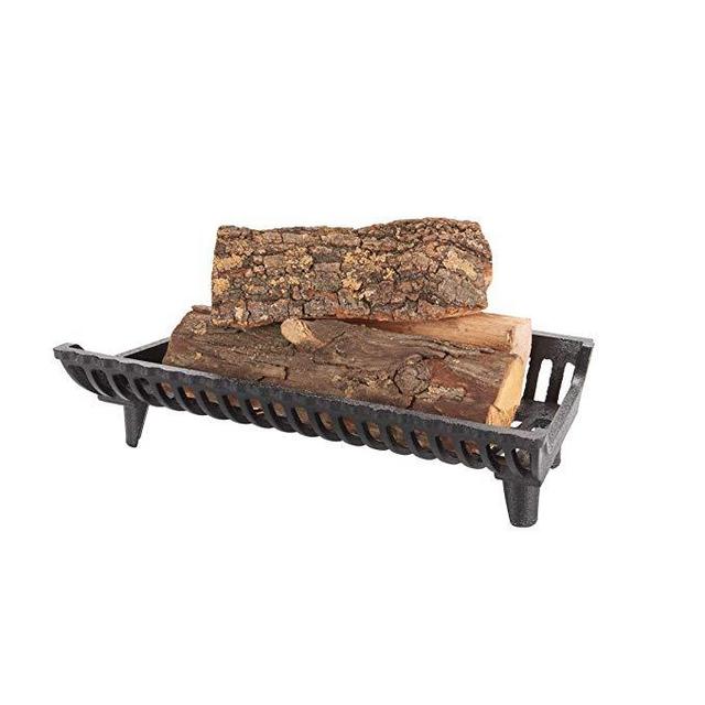HY-C Liberty Foundry G22 22" Heavy-Duty Cast Iron Franklin Style Fireplace Grate, 22" Front W x 12" D x 6" H (2" Leg Height)