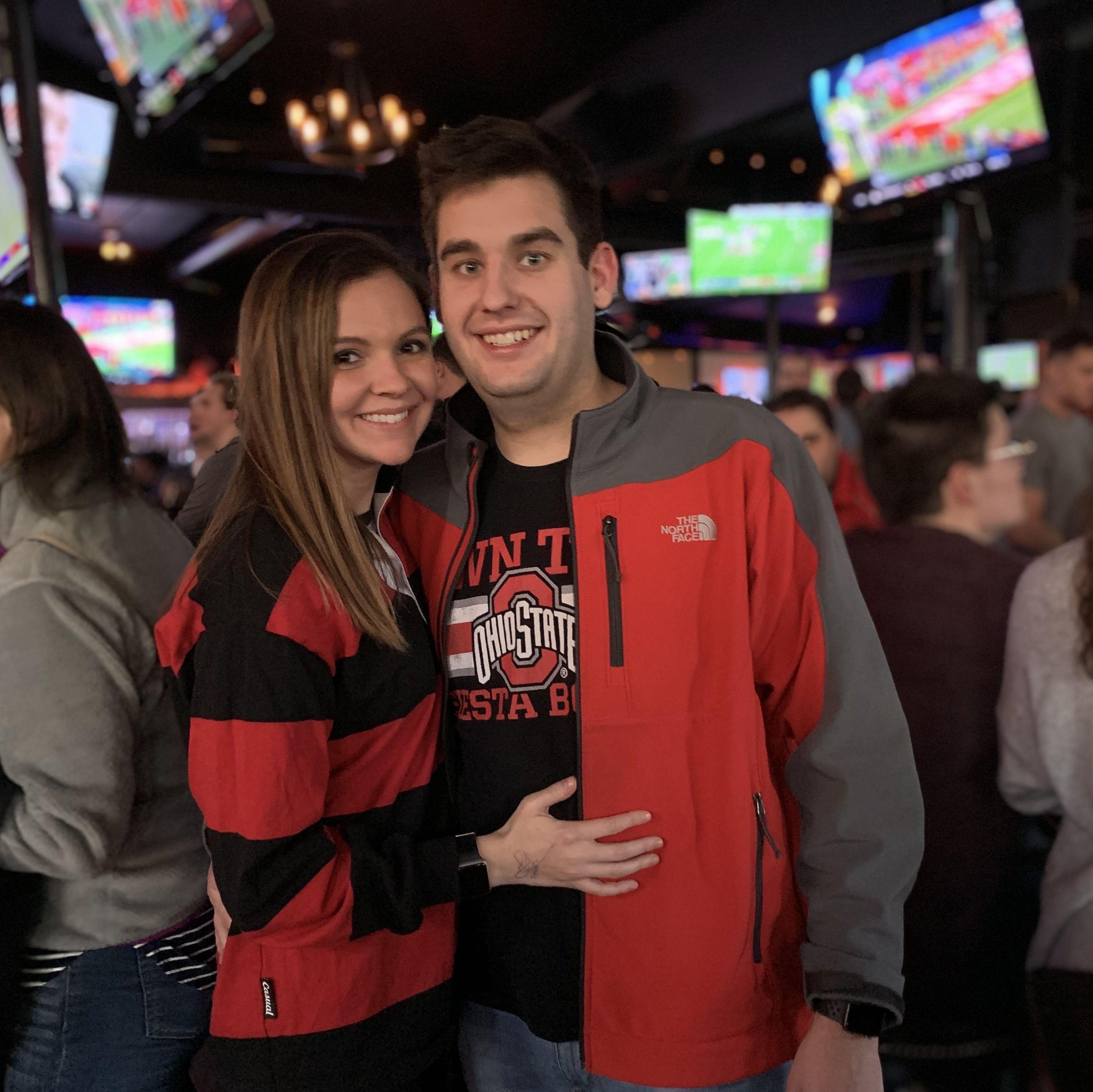 Cheering on OSU in Chicago.