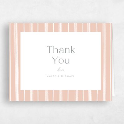 Peach, Orange Wedding Thank You - Coastal Landscape