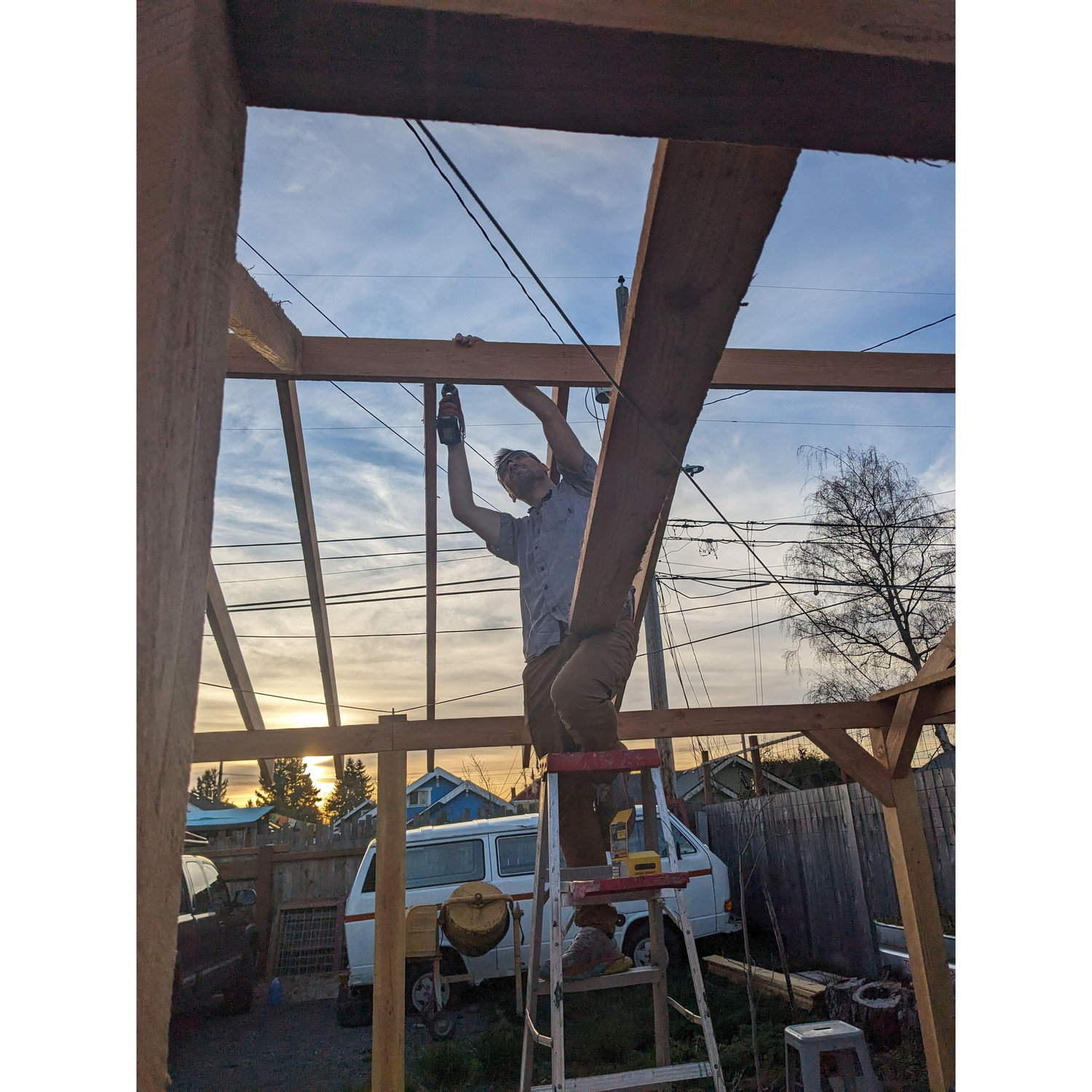 Building our outdoor patio!