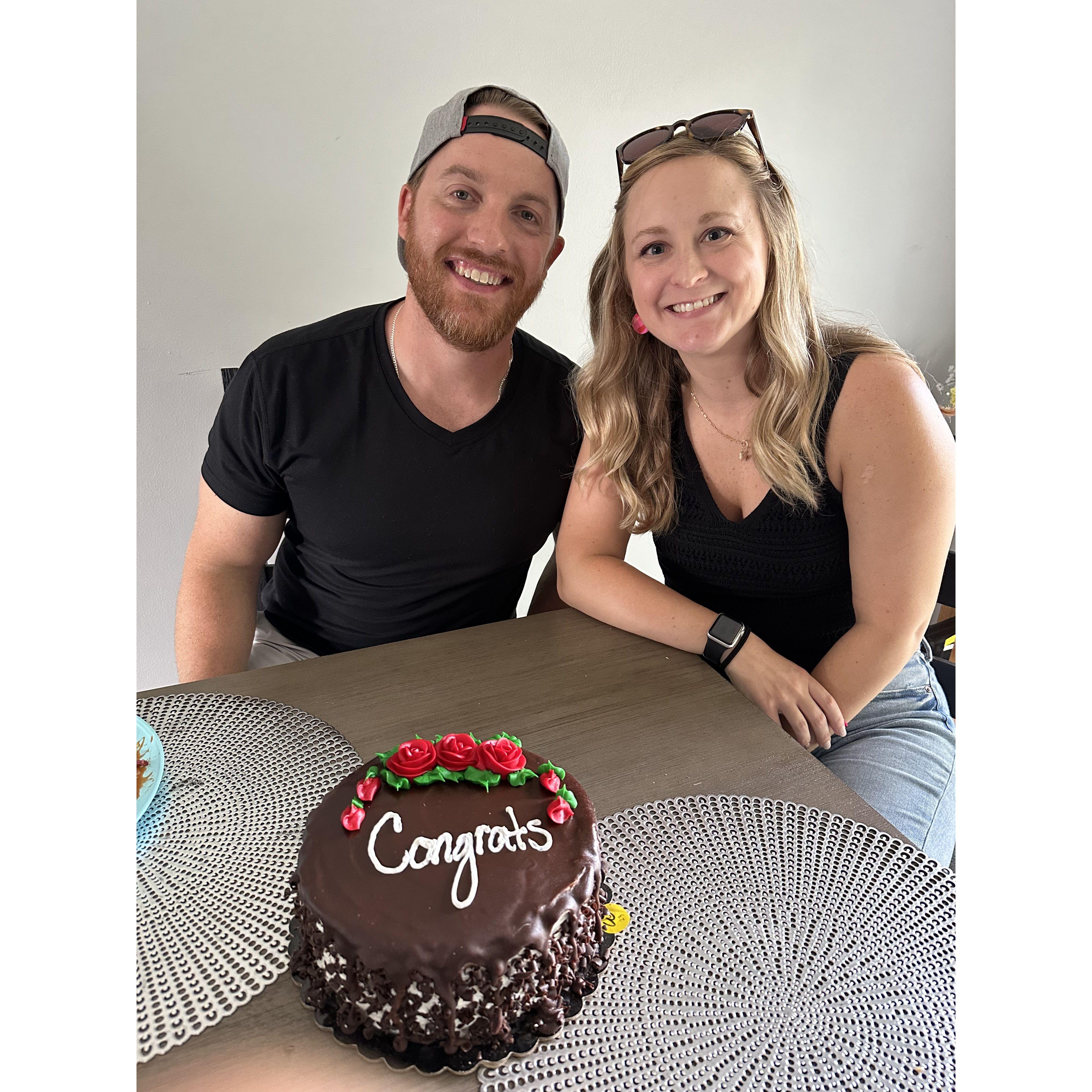 Celebration after our engagement!