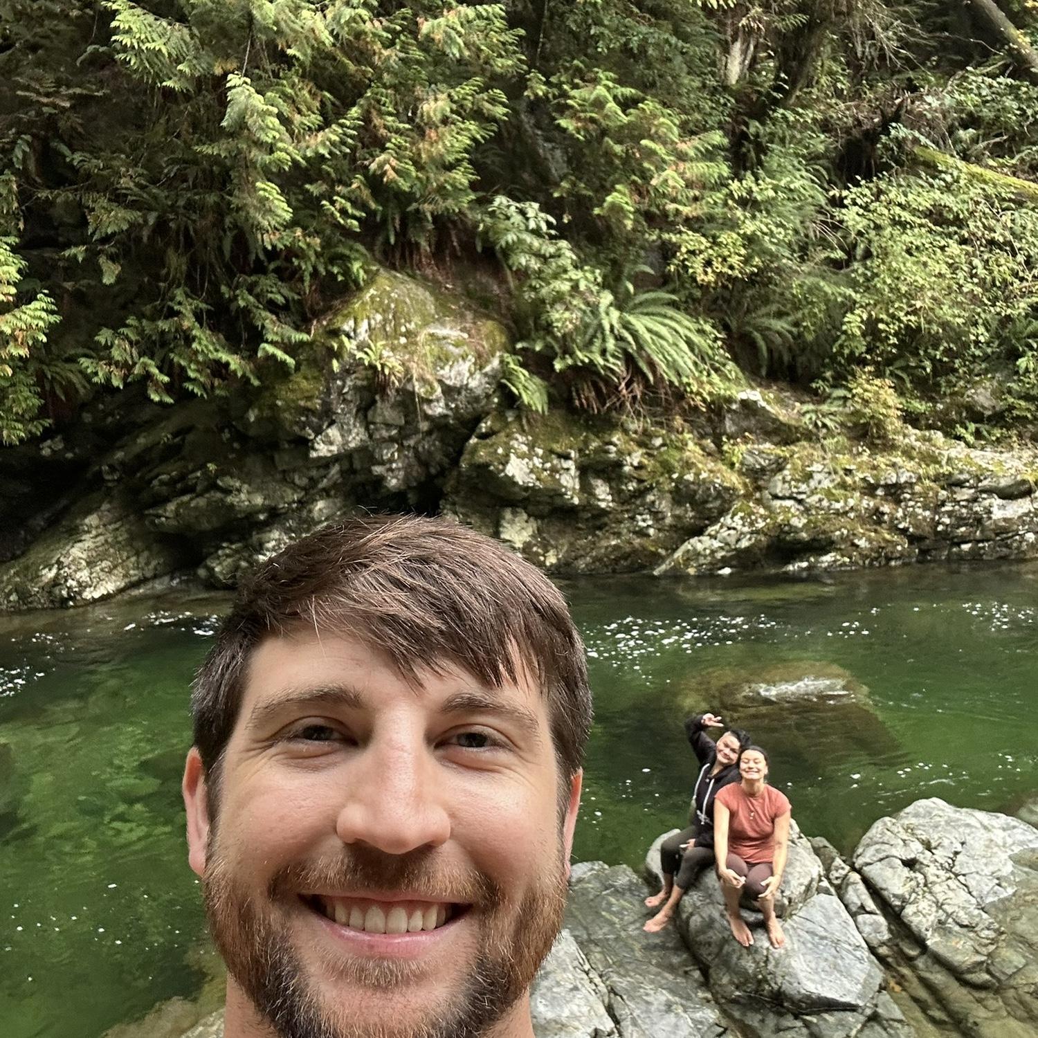 Brian, mom and I at Lynn Canyon