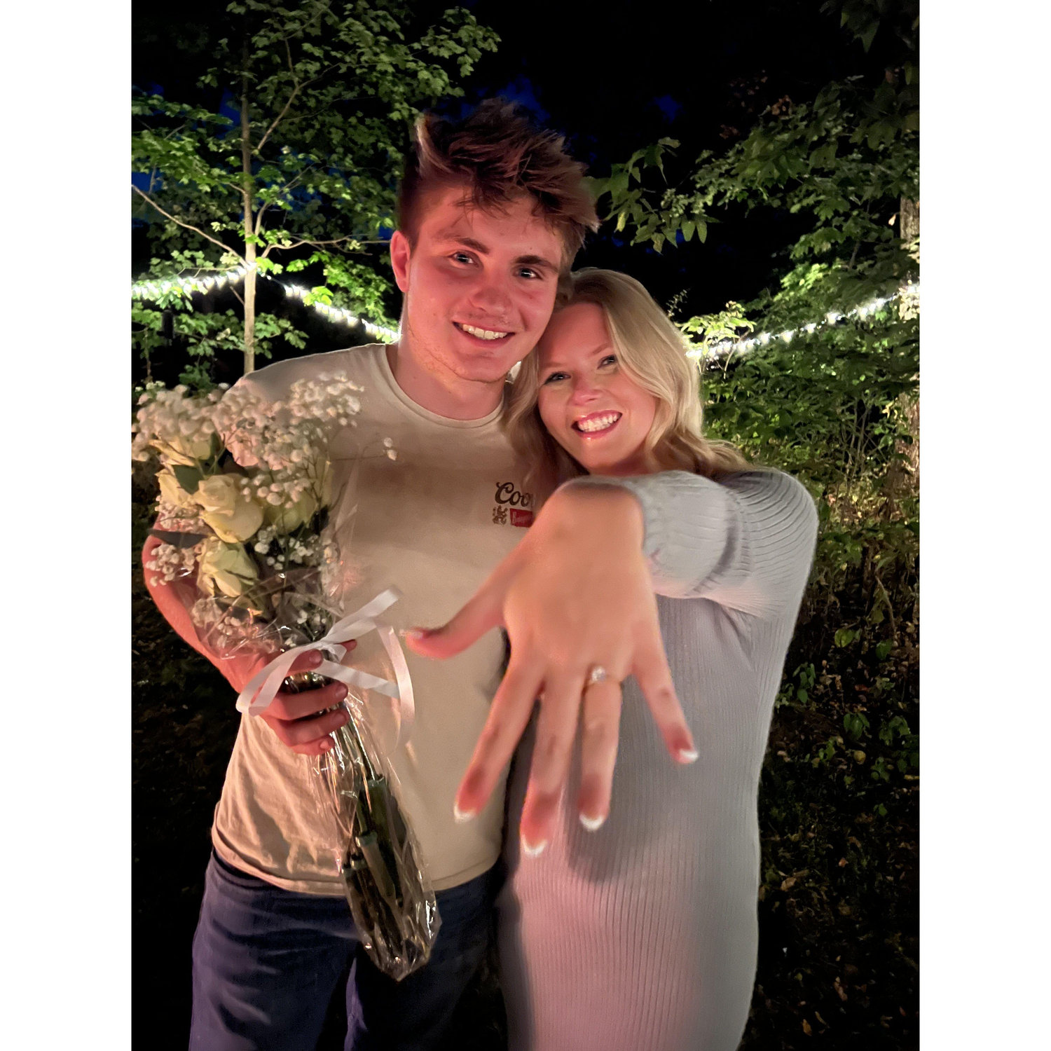 The night we got engaged!