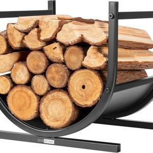 Heavy Duty Firewood Storage Log Rack - Black