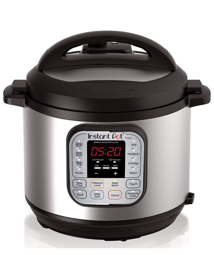 Instant Pot IP-DUO60 7-in-1 Programmable Pressure Cooker, 6qt/1000W, Latest 3rd Generation Technology, Stainless Steel Cooking Pot and Exterior