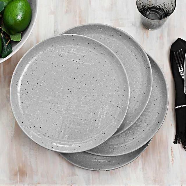 Gray Simple Things Dinner Plates, Set of 4