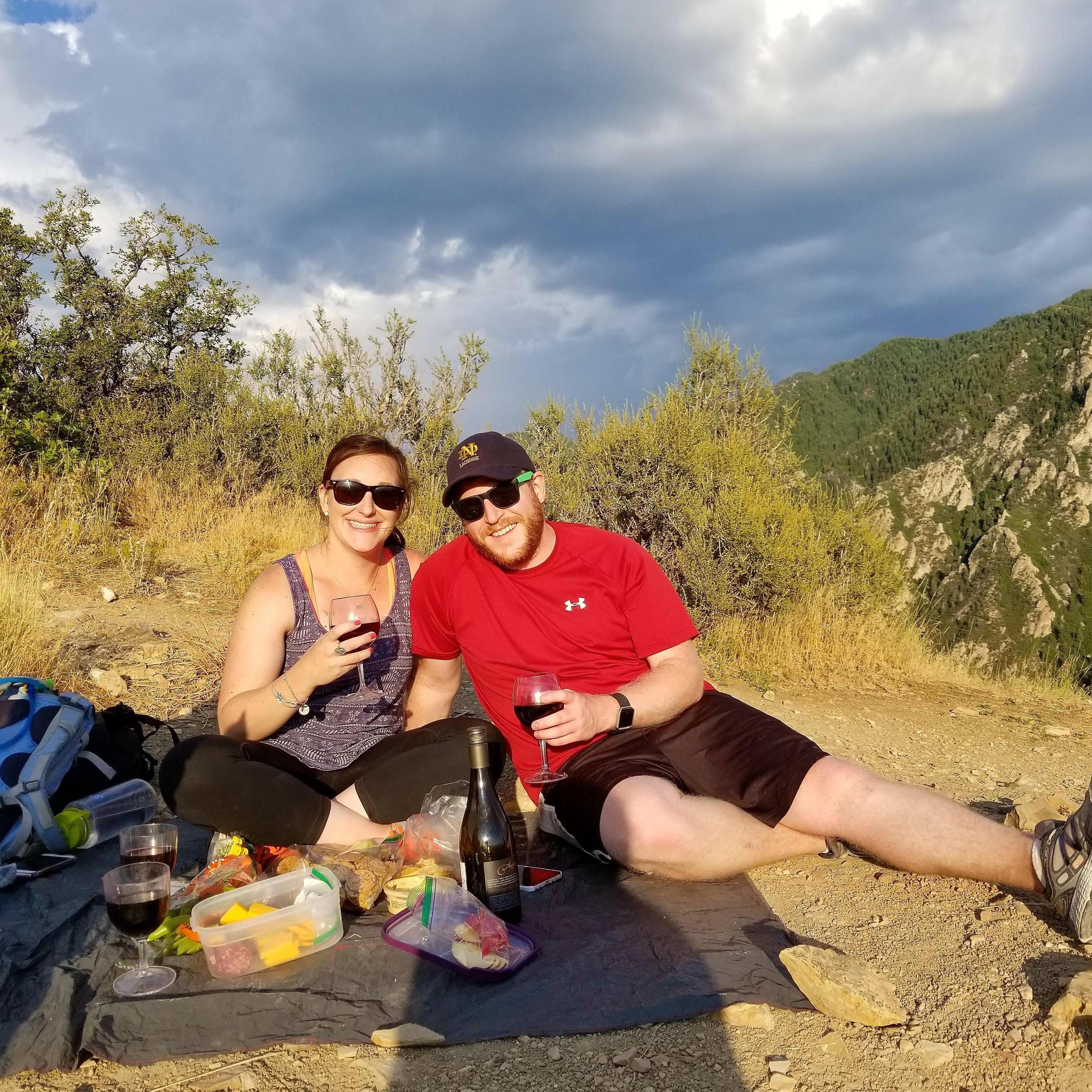 Sunset hike in Utah