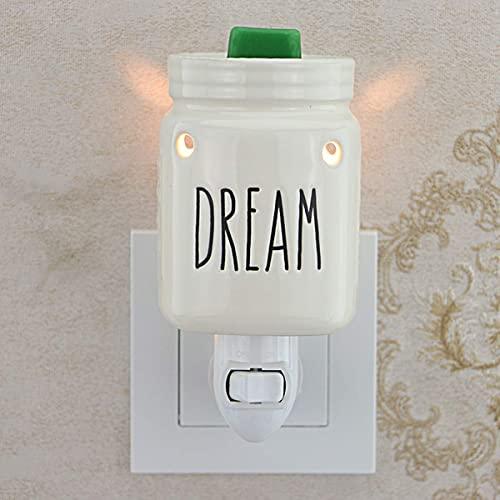 STAR MOON Plug in Warmer for Wax Melt, Pluggable Home Fragrance Diffuser, No Flame, with One More Bulb, Mason Jar, Dream