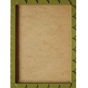 Light Olive Lacquered Scallop Frame