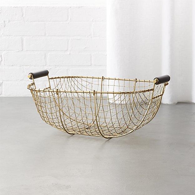 CB2 Bounty Small Wire Fruit Basket