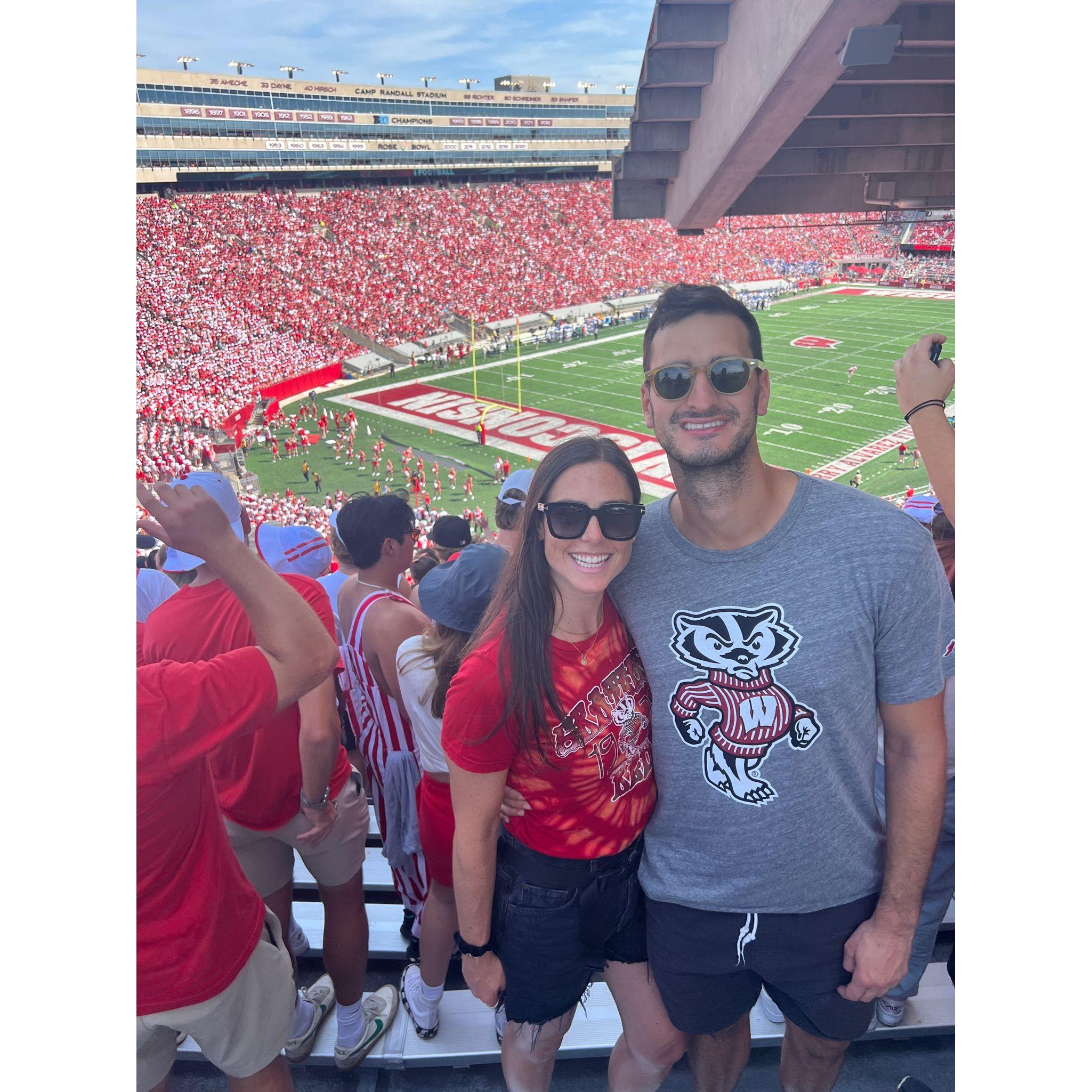 Harry's first Badger game!