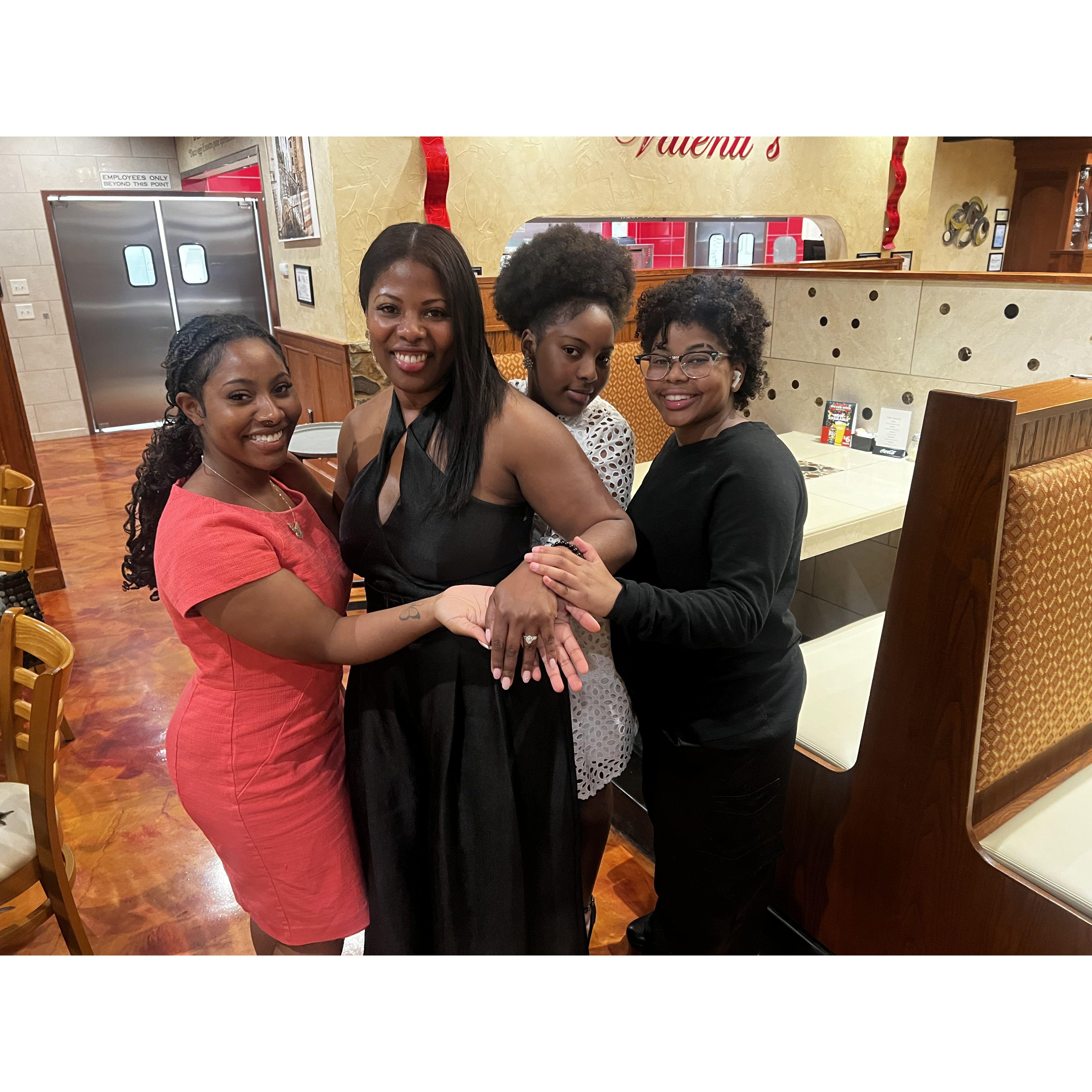 Engagement nights while surrounded by our girls!