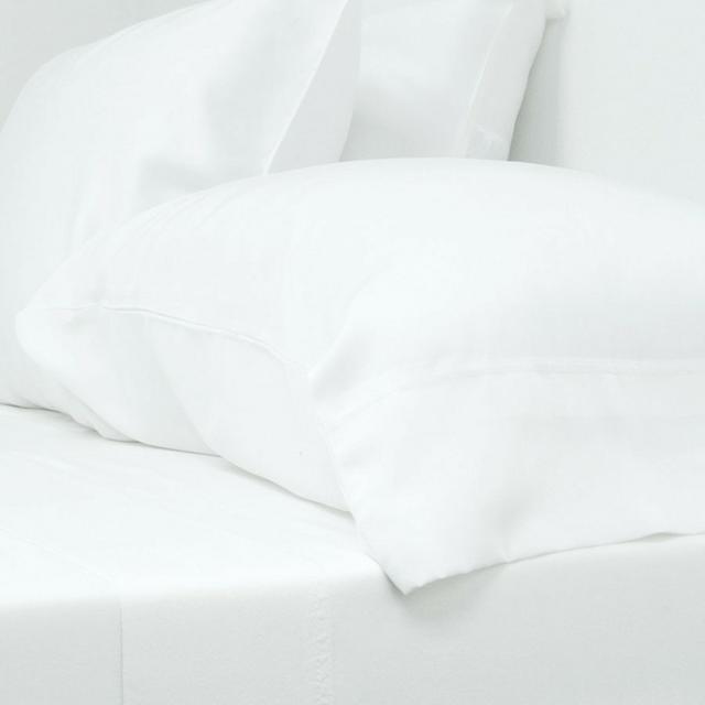 Classic Bamboo Bed Sheet Set - White Queen