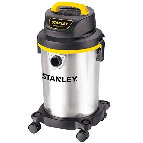 Stanley 4 Gallon Wet Dry Vacuum , 4 Peak HP Stainless Steel 3 in 1 Shop Vac Blower with Powerful Suction, Multifunctional Shop Vacuum W/ 4 Horsepower Motor for Job Site,Garage,Basement,Van,Workshop