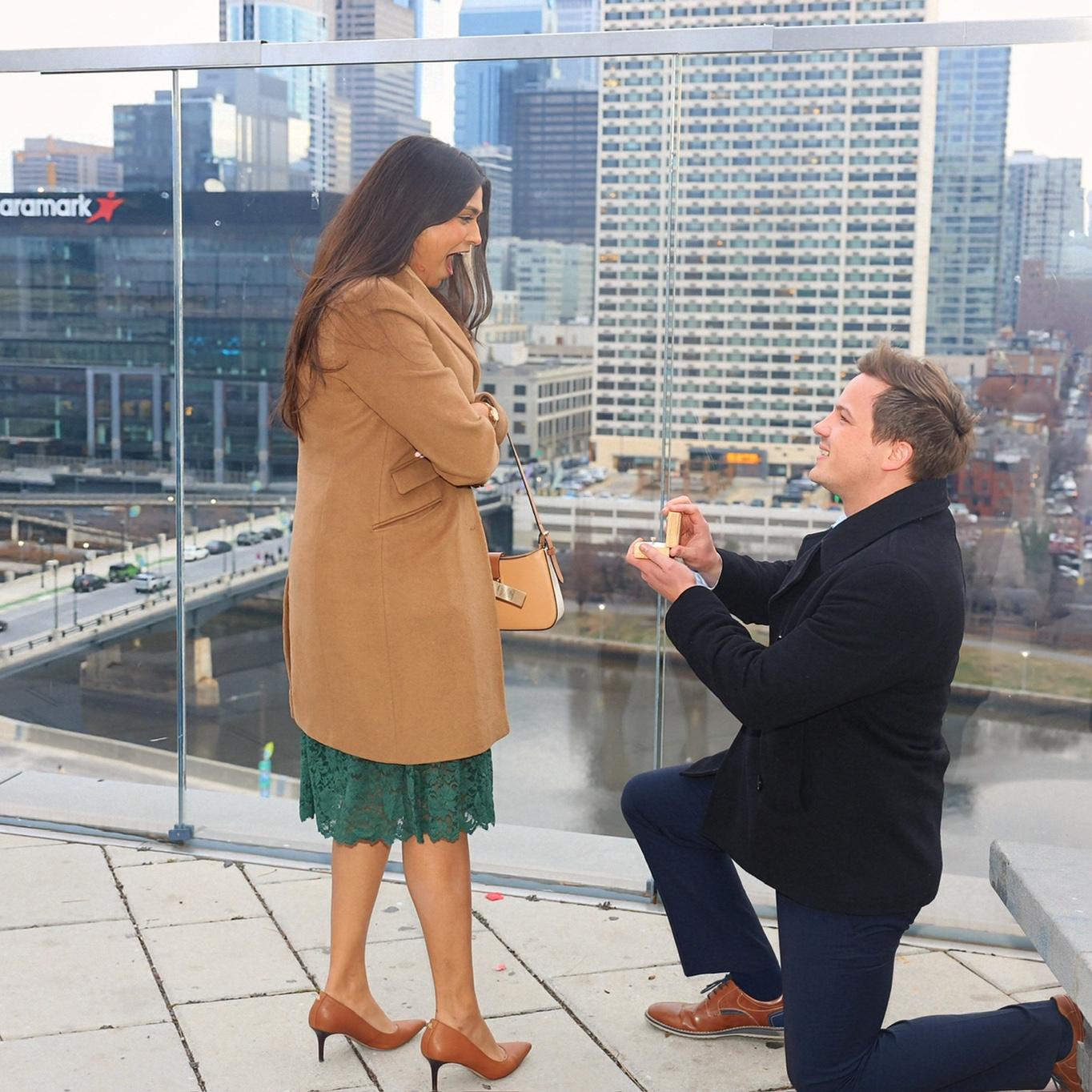 When he popped the question!