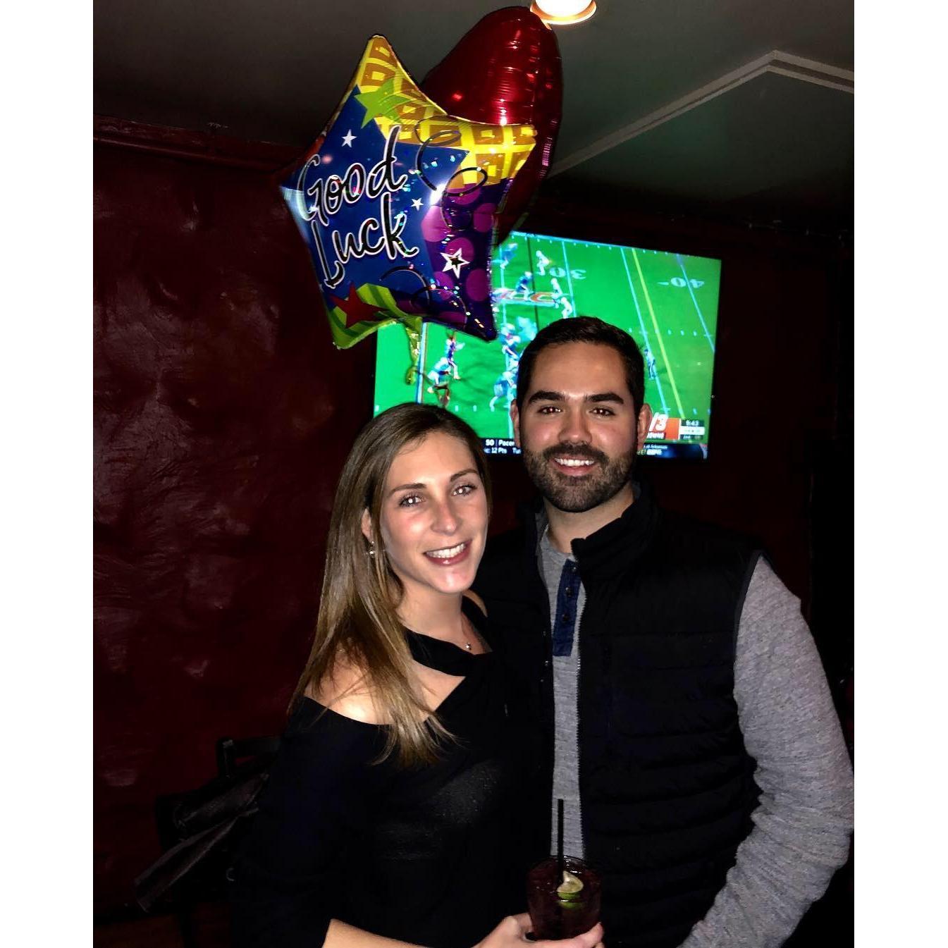 Our going away party before we left for San Diego in 2018