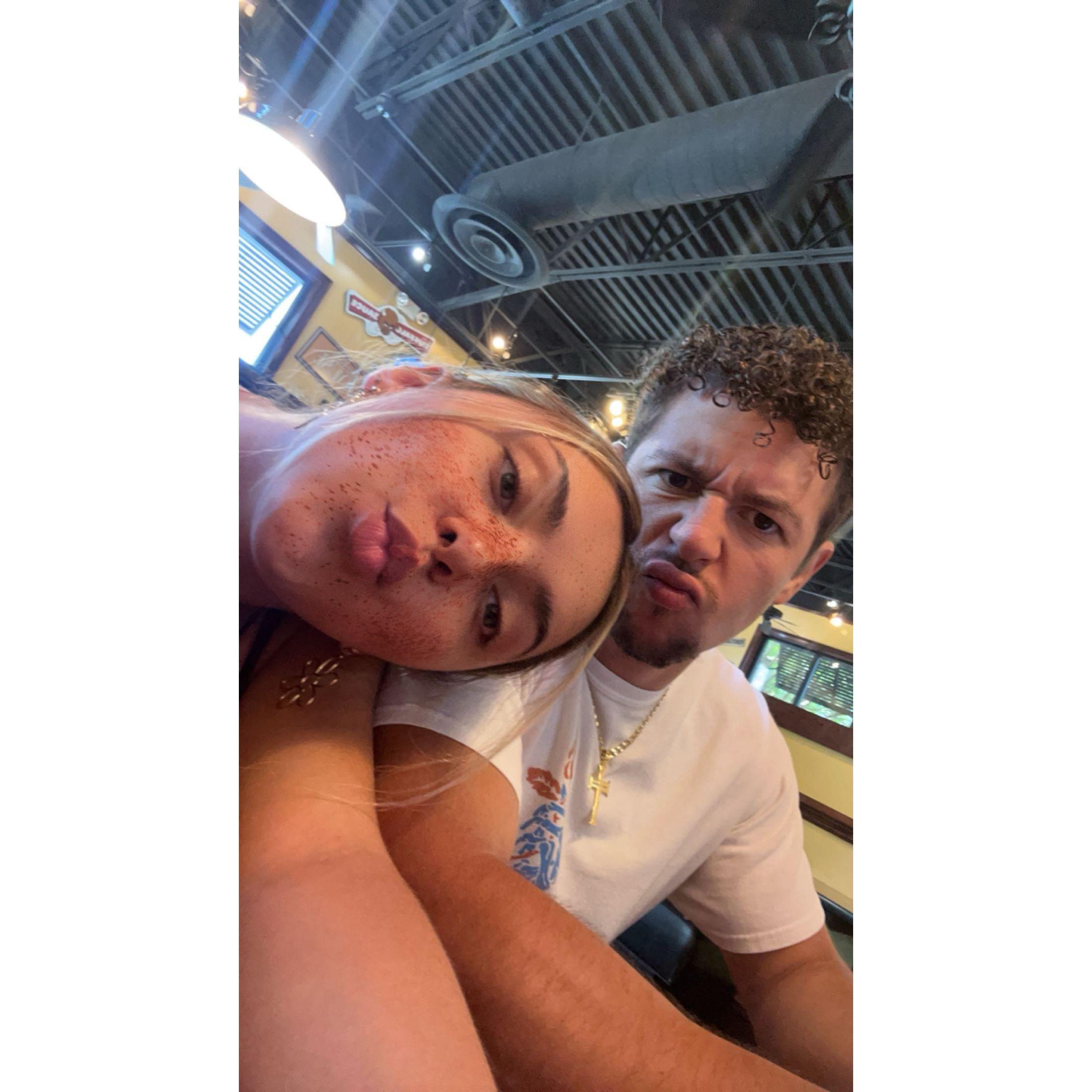 We had breakfast at the country music festival with Raquel and Mama at iHop