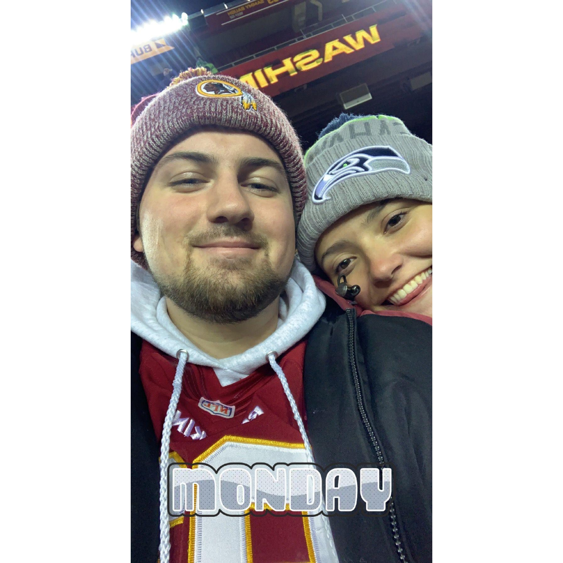 Washington vs Seattle NFL game! Tickets courtesy of Lauren!