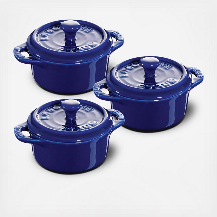 Staub Dark Blue 4-Piece Stackable Cookware Set + Reviews