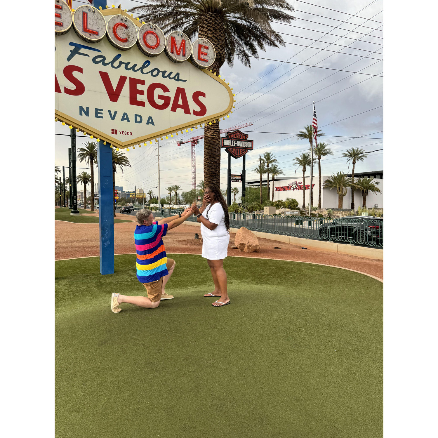 The first time I said "YES". What happened in Vegas, didn't stay in Vegas!!