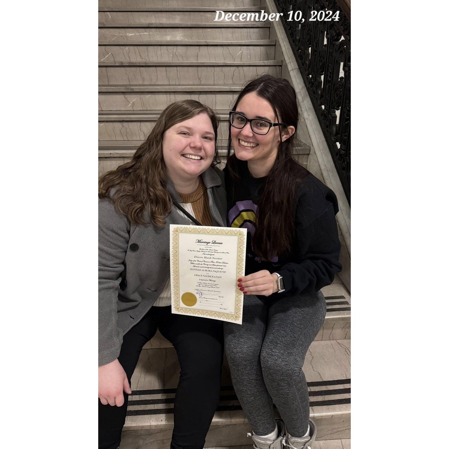 Getting our marriage license!