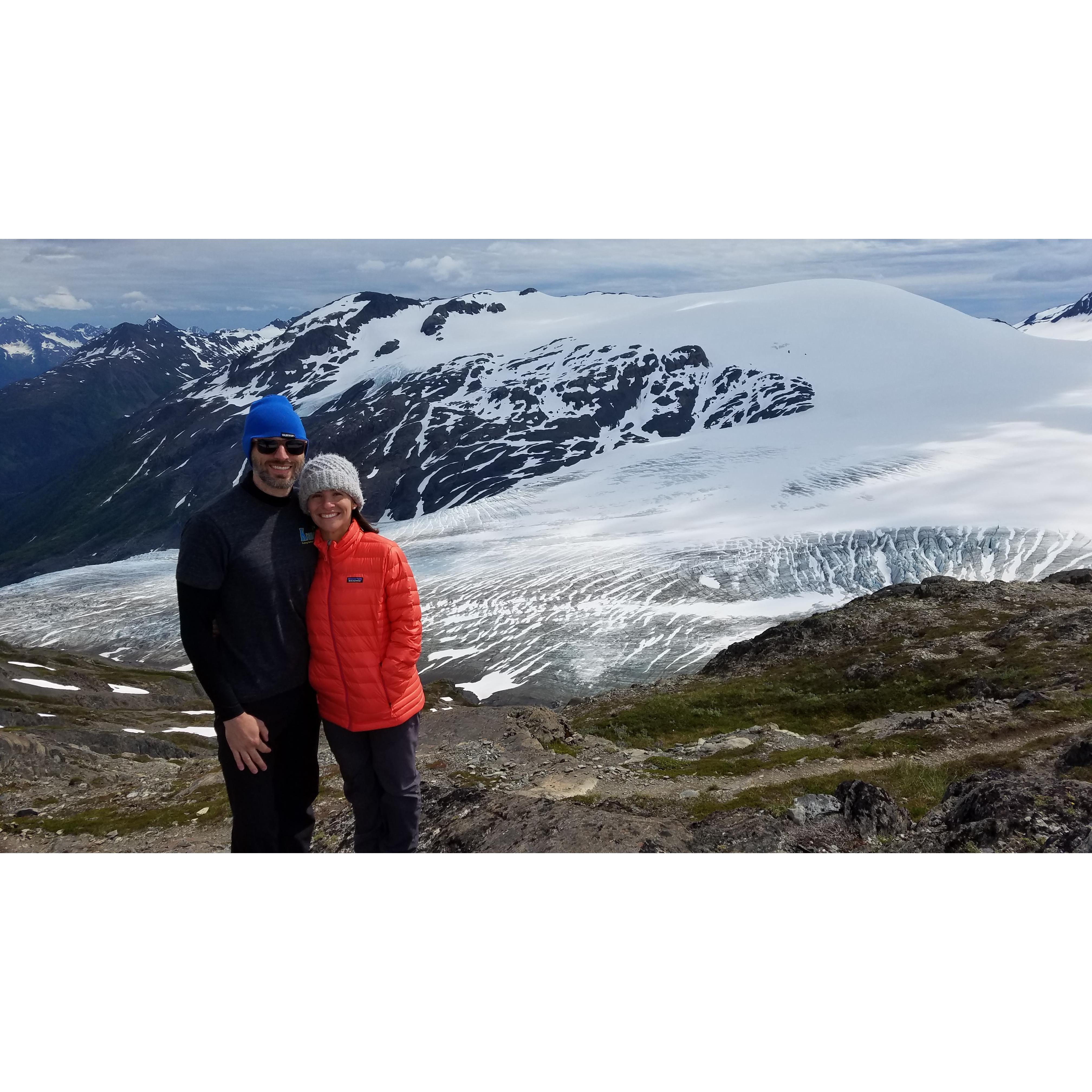 After hiking to Exit Glacier and the Harding Ice Field, Alaska in July 2017.