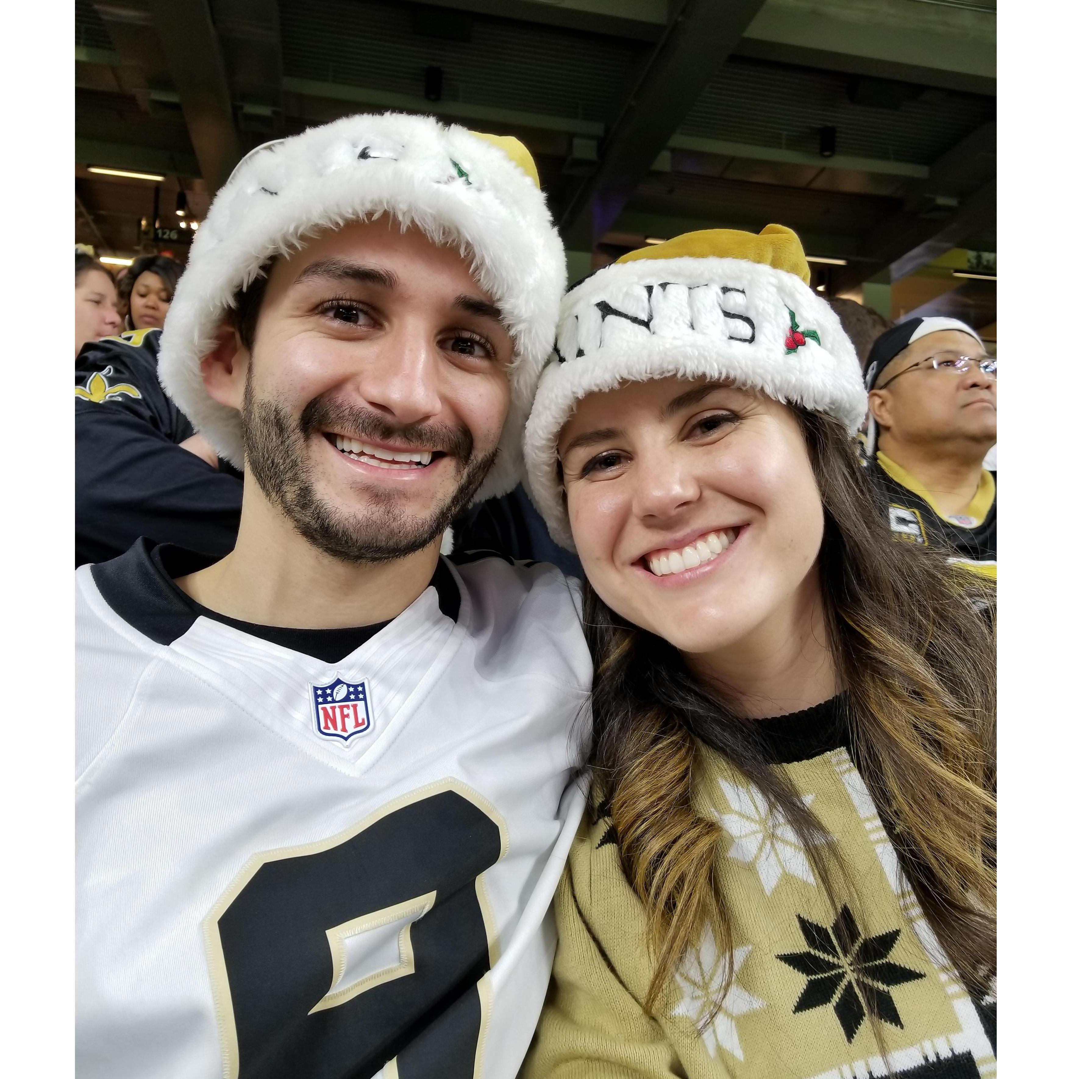 We've been to our fair share of Saints Football games.