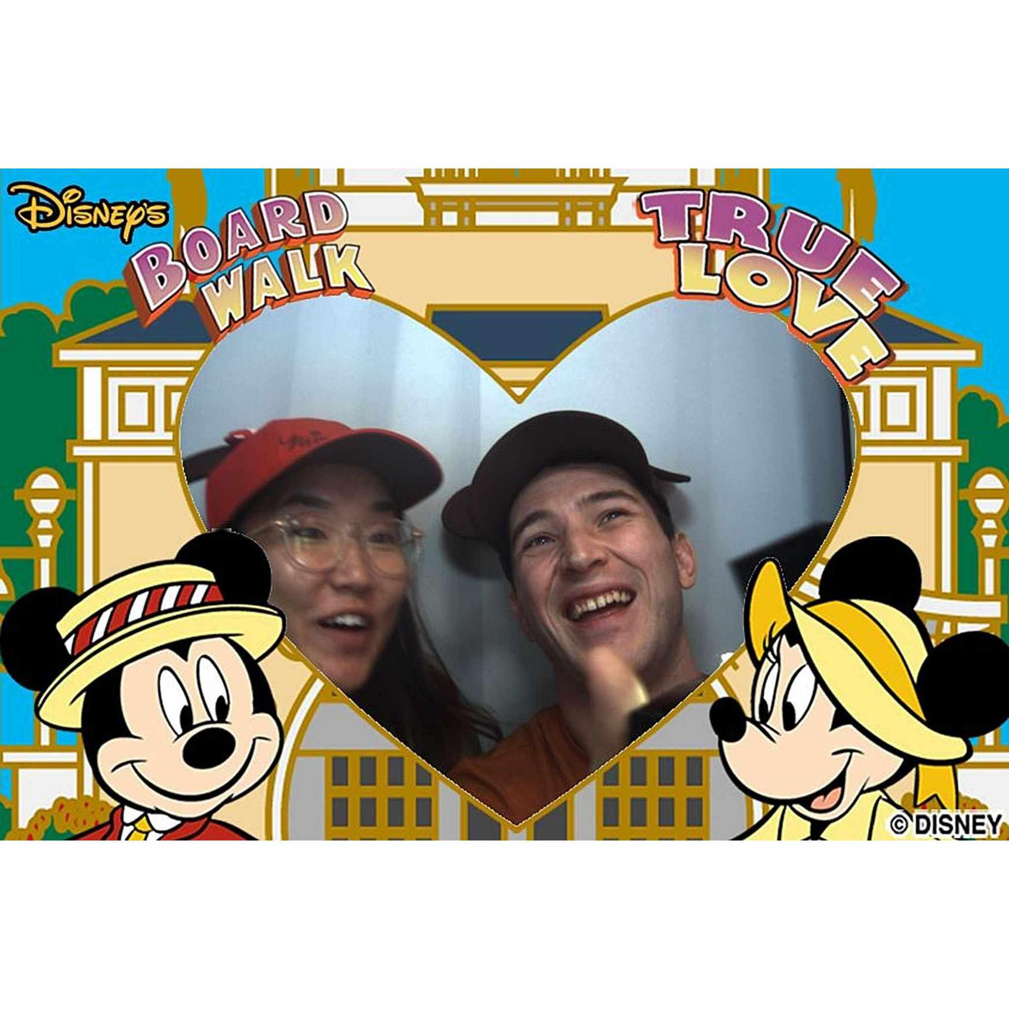 This was the exact moment Robbie proposed at the end of the hunt in a photobooth.