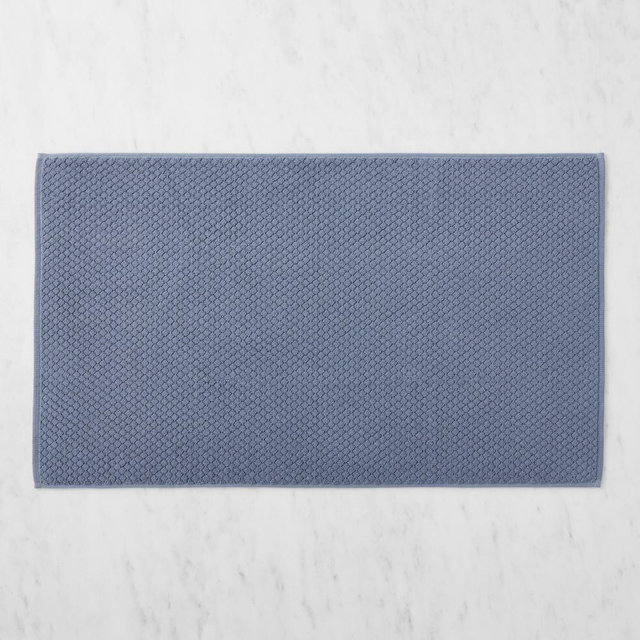 Textured Bath Rug, Jardine Blue